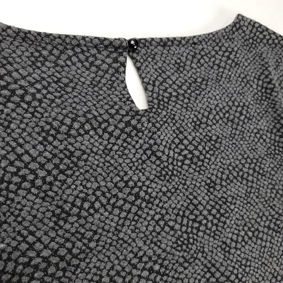 TALBOTS Grey Black Textured Long Sleeve Top Size M - Picture 10 of 10